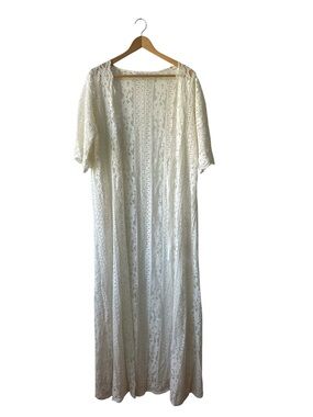 Homebodii Luxe Lace Long Kimono Cover-Up Robe
